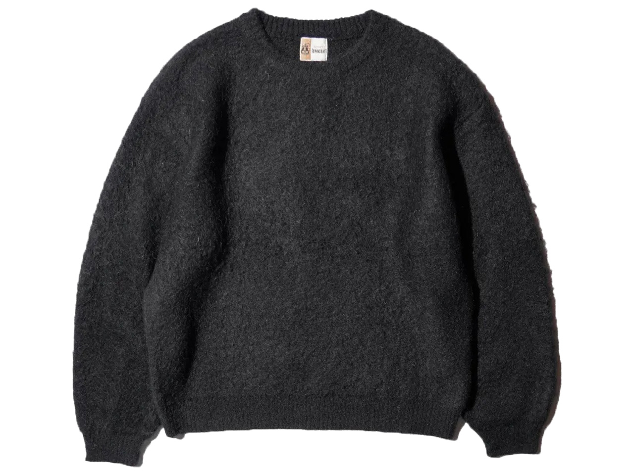 【送料無料】TOWNCRAFT MOHAIR SHAGGY CREW SWEATER BLACK
