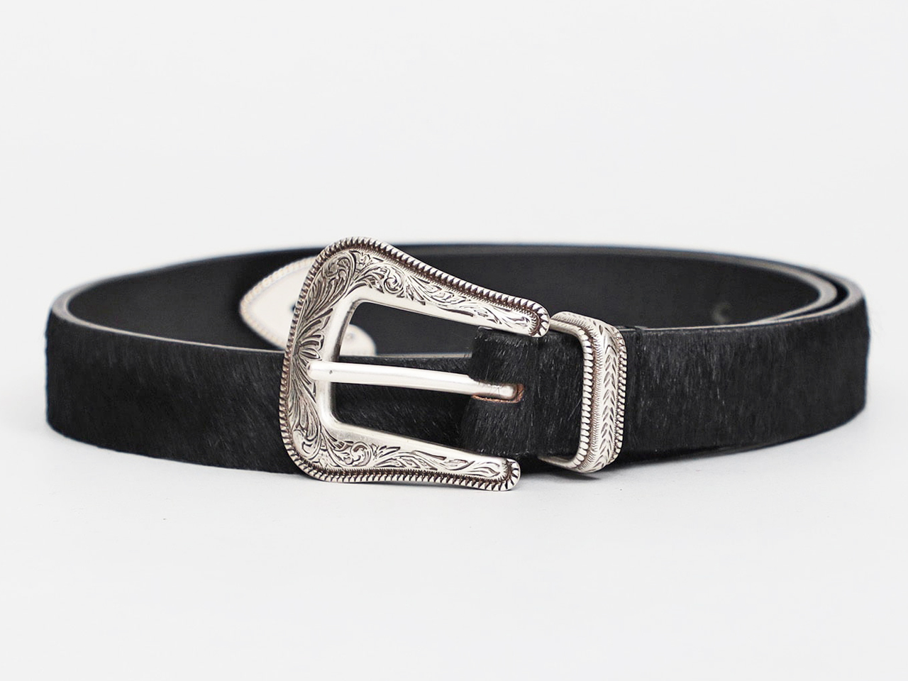 Wrangler HIAR ON HIDE WESTERN BELT BLACK