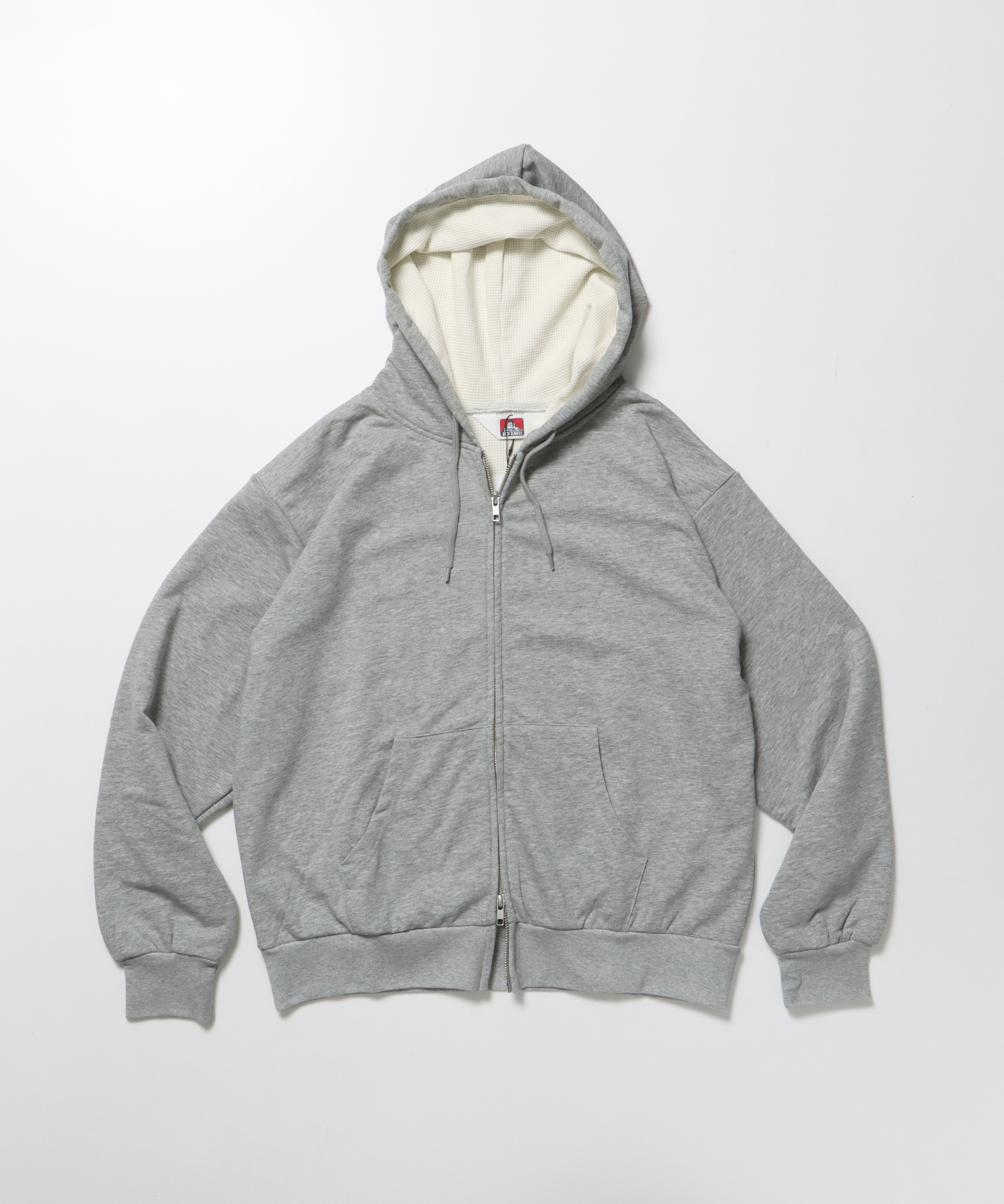 BEN DAVIS THERMAL LINED ZIP HOODIE MIX GRAY