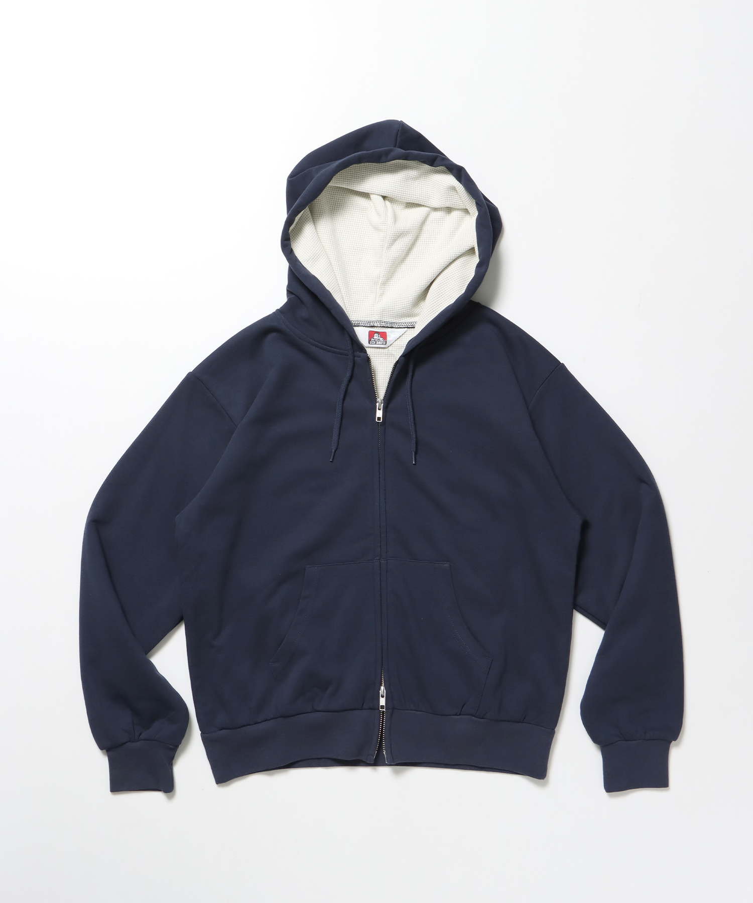 BEN DAVIS THERMAL LINED ZIP HOODIE NAVY