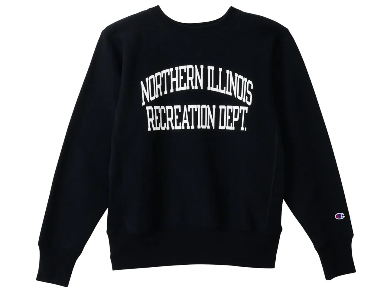 【送料無料】Champion REVERSE WEAVE PRINT CREW NECK SWEAT 70's 11.5oz MODEL BLACK