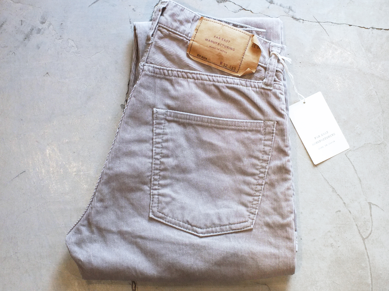 【送料無料】FAR EAST MANUFACTURING 712 CORDUROY L.GRAY