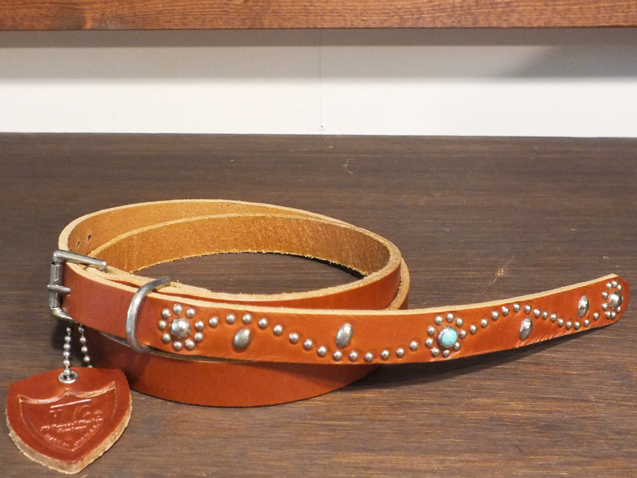 【送料無料】HTC BELT END ONLY #SN-33 TURQUOISE 0.75 LIGHT BROWN