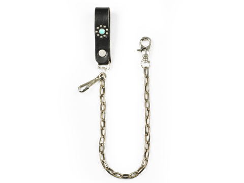 【送料無料】HTC WALLET CHAIN #FLOWER TURQUOISE BLACK
