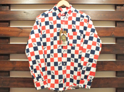 【送料無料】VANS×STANDARD CALIFORNIA CHECKER B.D SHIRT  NAVY/RED/WHITE