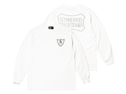 【送料無料】HTC × STANDARD CALIFORNIA LOGO LONG SLEEVE T-SHIRT WHITE