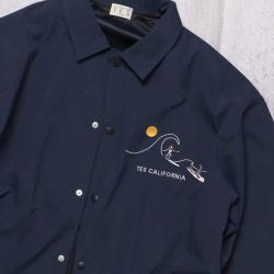 【送料無料】The Endless Summer TES CALIFORNIA SURF GIRL EMB COACH JACKET NAVY