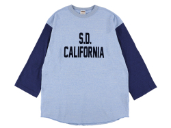 【送料無料】STANDARD CALIFORNIA 88/12 LOGO BASEBALL T-SHIRT BLUE