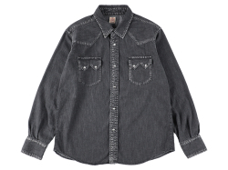 【送料無料】STANDARD CALIFORNIA DENIM WESTERN SHIRT VINTAGE WASH BLACK