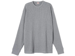 【送料無料】Healthknit SUPER HEAVY WAFFLE CREW NECK L/S #52011 GRAY