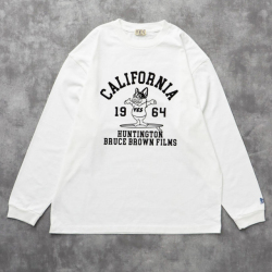【送料無料】The Endless Summer TES CALIFORNIA COLLEGE FLOCK PT LONG SLEEVE T-SHIRT WHITE