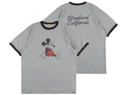 【送料無料】Disney / STANDARD CALIFORNIA RINGER T-SHIRT GRAY/BLACK