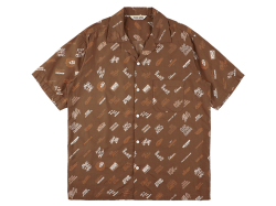 【送料無料】STANDARD CALIFORNIA FOOT PRINT SHIRT BROWN