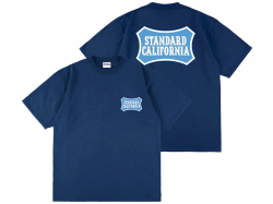 【送料無料】STANDARD CALIFORNIA HEAVYWEIGHT BASIC SHIELD LOGO T-SHIRT NAVY