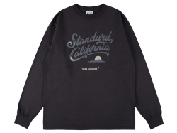 【送料無料】STANDARD CALIFORNIA HEAVYWEIGHT MODERN TWIST SIGNS LOGO2 LONG SLEEVE T-SHIRT CHARCOAL