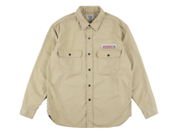 【送料無料】STANDARD CALIFORNIA LOGO PATCH WORK SHIRT VINTAGE WASH BEIGE