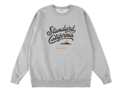 【送料無料】STANDARD CALIFORNIA US COTTON MODERN TWIST SIGNS LOGO2 SWEAT GRAY