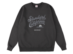 【送料無料】STANDARD CALIFORNIA US COTTON MODERN TWIST SIGNS LOGO2 SWEAT CHARCOAL