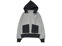 【送料無料】RUSSELL ATHLETIC Pro Cotton Slub Loopback Terry Brushed Two Tone Sweat Hoodie Ash Gray