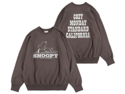 【送料無料】SNOOPY / STANDARD CALIFORNIA COZY MONDAY CREW SWEAT BLACK