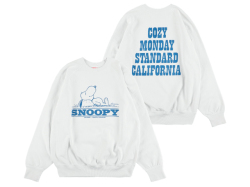 【送料無料】SNOOPY / STANDARD CALIFORNIA COZY MONDAY CREW SWEAT WHITE