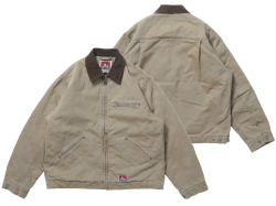 【送料無料】BEN DAVIS ZIP FRONT TRUCKER JACKET L.BEIGE