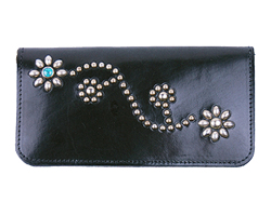 【送料無料】HTC × STANDARD CALIFORNIA LONG WALLET #125 FLOWER TURQUOISE BLACK