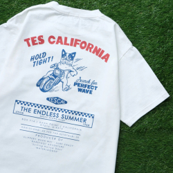 The Endless Summer TES CALIFORNIA DIRT RACER T-SHIRT WHITE 「メール便OK」