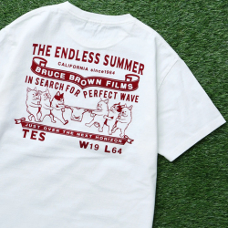 The Endless Summer TES CALIFORNIA HEAVY DUTY STANDARD T-SHIRT WHITE 「メール便OK」