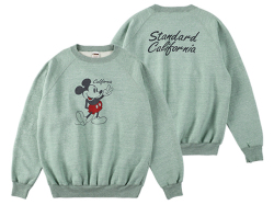 【送料無料】DISNEY × STANDARD CALIFORNIA 88/12 CALIFORNIA CREW SWEAT GREEN