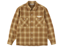 【送料無料】STANDARD CALIFORNIA WOOL CHECK SHIRT BROWN