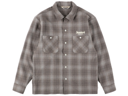 【送料無料】STANDARD CALIFORNIA WOOL CHECK SHIRT CHARCOAL