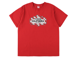 STANDARD CALIFORNIA US COTTON LOGO T-SHIRT RED 「メール便OK」