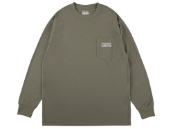 【送料無料】STANDARD CALIFORNIA TECH DRY ACTIVE LOGO POCKET LONG SLEEVE T-SHIRT OLIVE