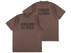 【送料無料】STANDARD CALIFORNIA GOLDEN HOURS LA T-SHIRT BROWN