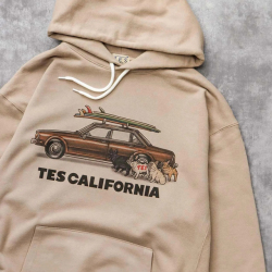 【送料無料】The Endless Summer TES CALIFORNIA 4 BUHI CHASING THE WAVES SWEAT PARKA BEIGE