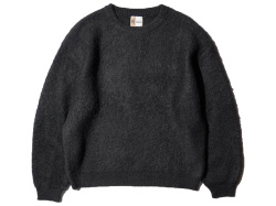【送料無料】TOWNCRAFT MOHAIR SHAGGY CREW SWEATER BLACK