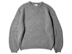 【送料無料】TOWNCRAFT MOHAIR SHAGGY CREW SWEATER GRAY