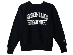 【送料無料】Champion REVERSE WEAVE PRINT CREW NECK SWEAT 70's 11.5oz MODEL BLACK