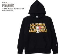 【送料無料】PEANUTS × Champion REVERSE WEAVE HOOD SWEAT 70's 11.5oz MODEL BLACK