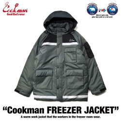 【送料無料】COOKMAN LOS ANGELES CALIFORNIA FREEZER JACKET GRAY