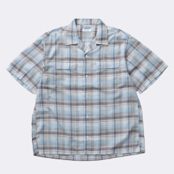 【送料無料】FIDELITY FADE PLAID OPEN COLLER SHIRT OFF WHITE