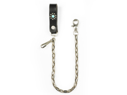 【送料無料】HTC WALLET CHAIN #FLOWER TURQUOISE BLACK