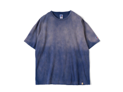 RUSSELL ATHLETIC Vintage Athletic Jersey Bleach T-shirt Navy 「メール便OK」