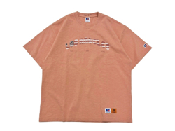RUSSELL ATHLETIC × JACKSON MATISSE Heavy Slub Jersey Arch Logo T-shirt Pink 「メール便OK」