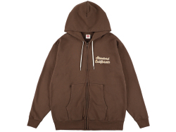 【送料無料】STANDARD CALIFORNIA US COTTON SCRIPT LOGO ZIP HOOD SWEAT BROWN