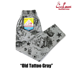 COOKMAN LOS ANGELES CALIFORNIA CHEF PANTS OLD TATTOO GRAY