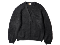 【送料無料】TOWNCRAFT MOHAIR SHAGGY CARDIGAN BLACK