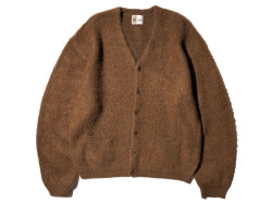 【送料無料】TOWNCRAFT MOHAIR SHAGGY CARDIGAN BROWN