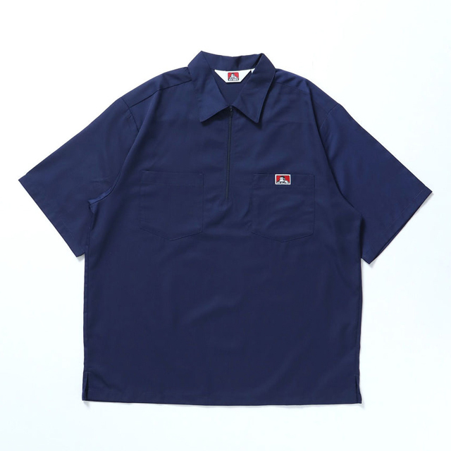 60's BEN DAVIS half zip work S/Sブラウン激レア‼︎ Ben davis